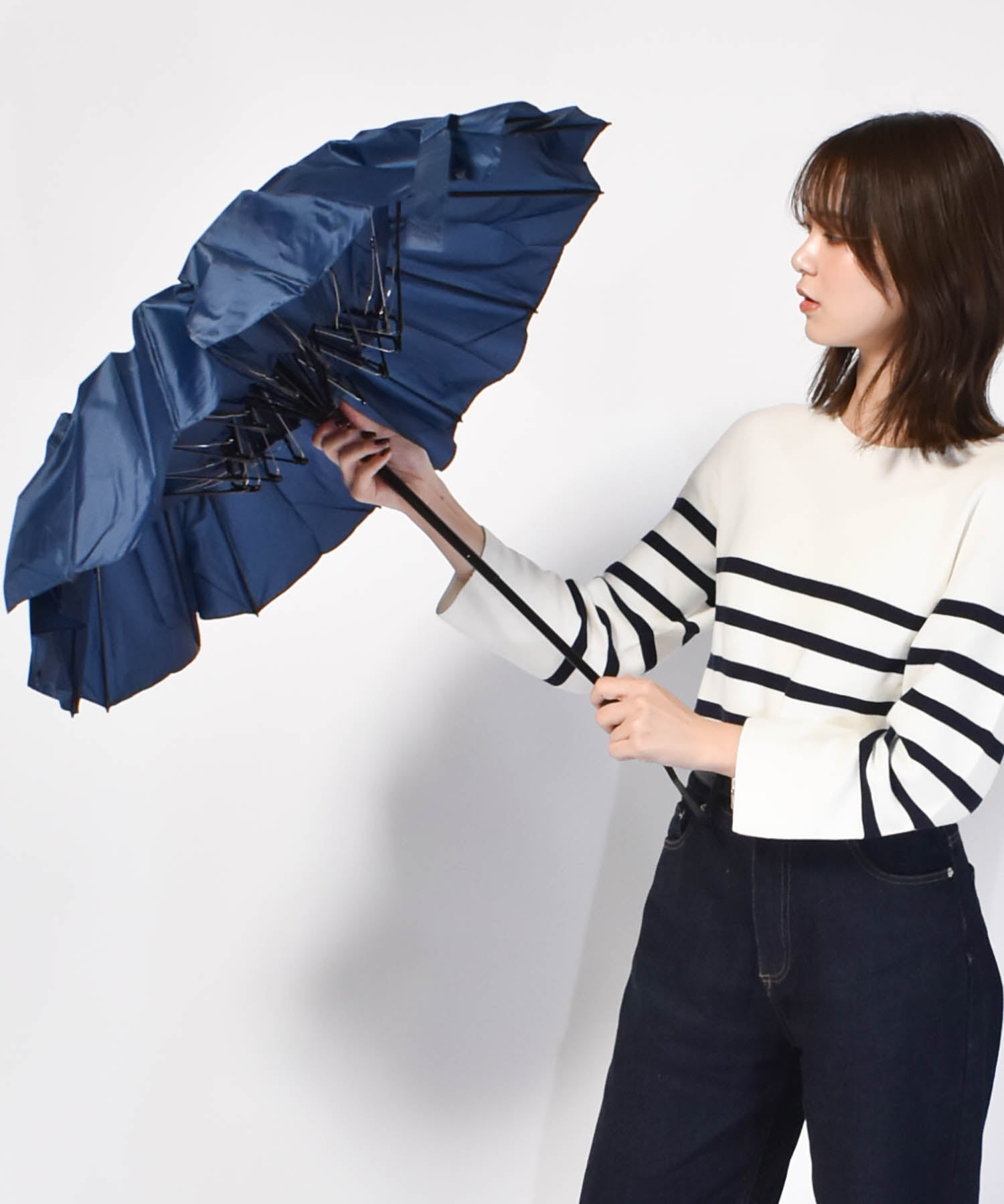 折りたたみ傘｜16本骨・大きい・耐風｜16RIB Folding Umbrella Waterfront