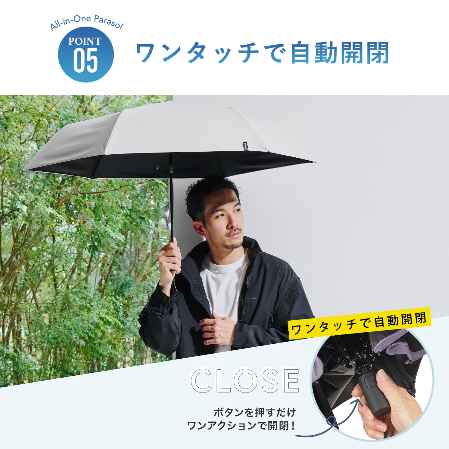 日傘｜完全遮光・自動開閉・サマーシールドⅡ採用｜COKAGE+ ACTIVE