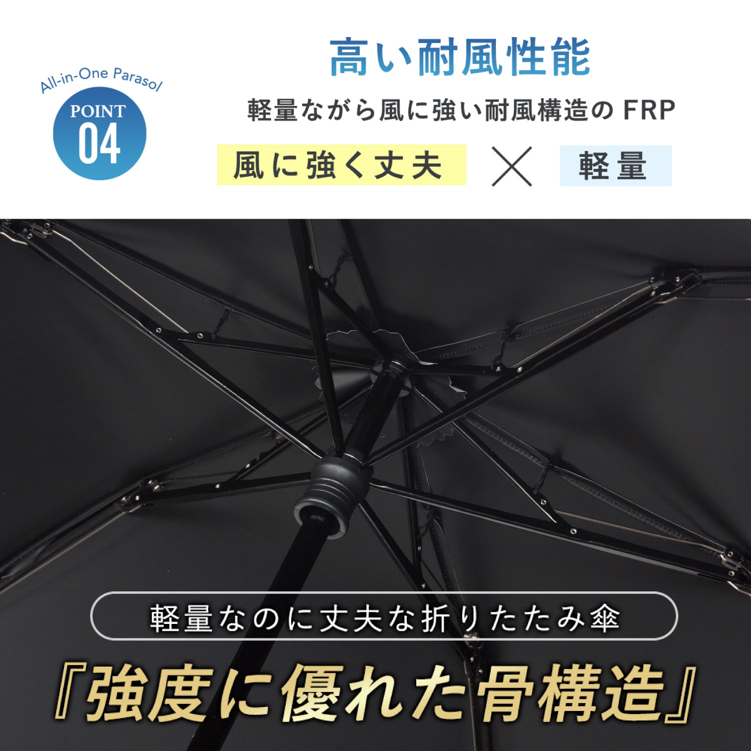 日傘｜完全遮光・耐風・サマーシールドⅡ採用｜COKAGE+ ACTIVE 耐風